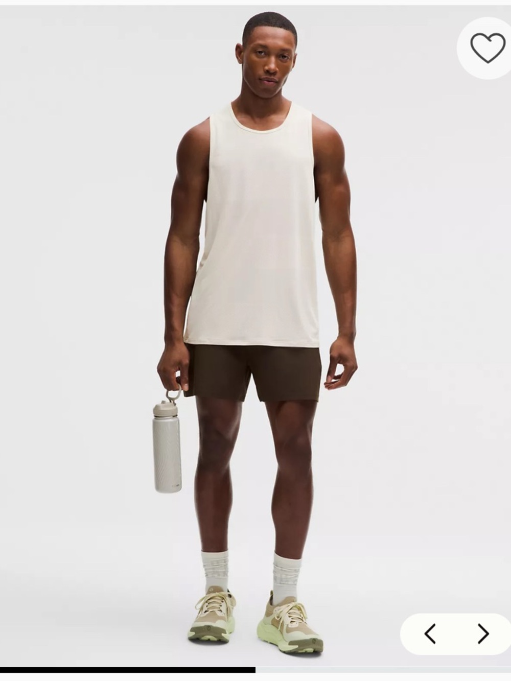 lululemon Fast and Free singlet tank white men’s medium